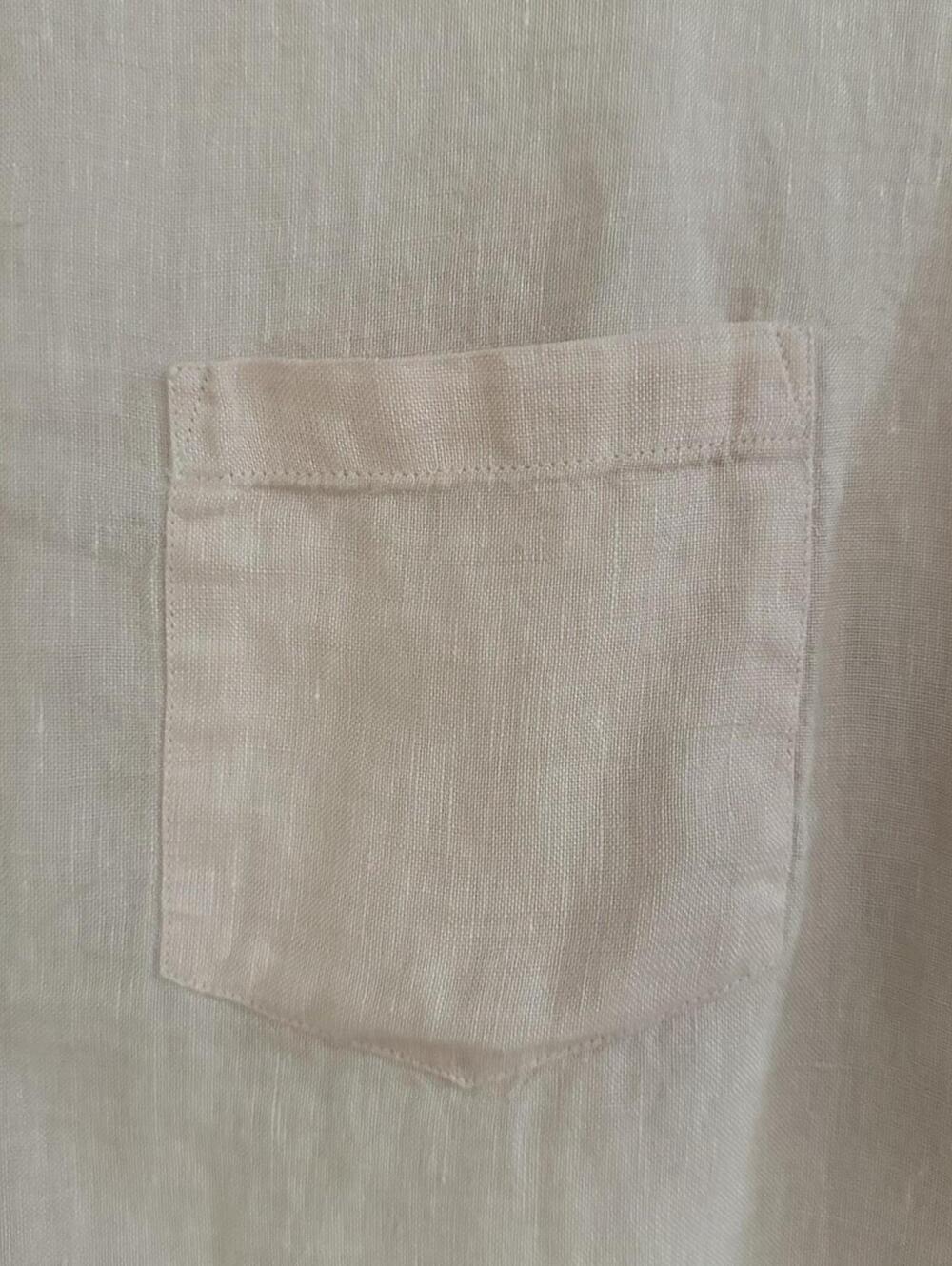 J.Crew Men’s Slim Fit 100% Linen Pastel Pink Long Sleeve Button Up Shirt Sz L - Picture 3 of 9